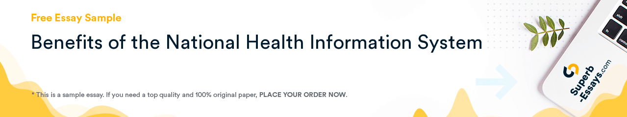Free «Benefits of the National Health Information System» Essay Sample